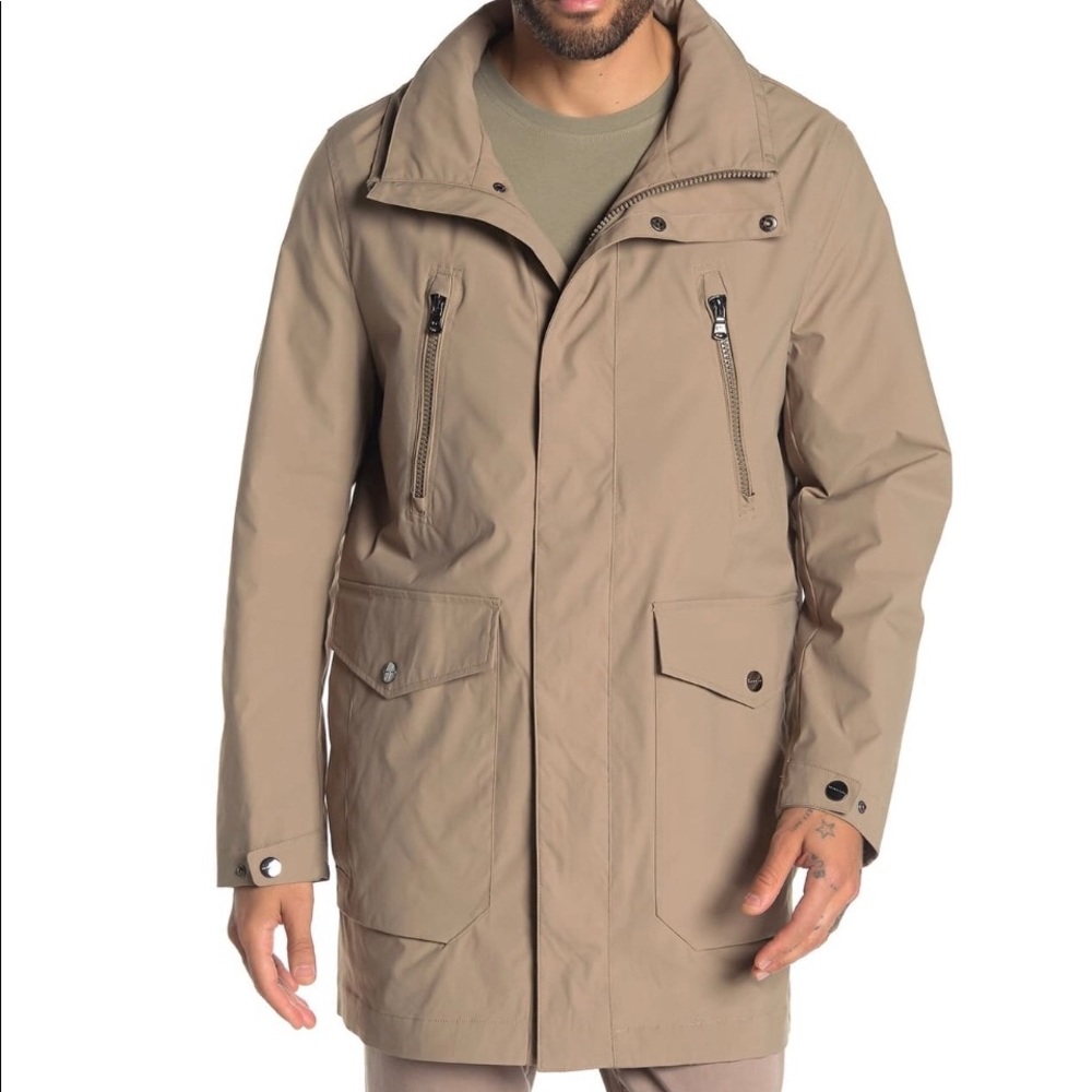 Michael Kors Waxed Zip Front Jacket